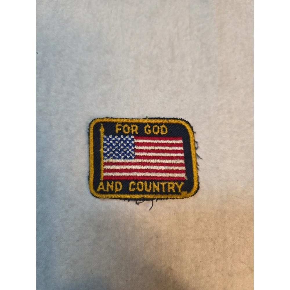 For God And Country Iron On Patch 2.5 x 2